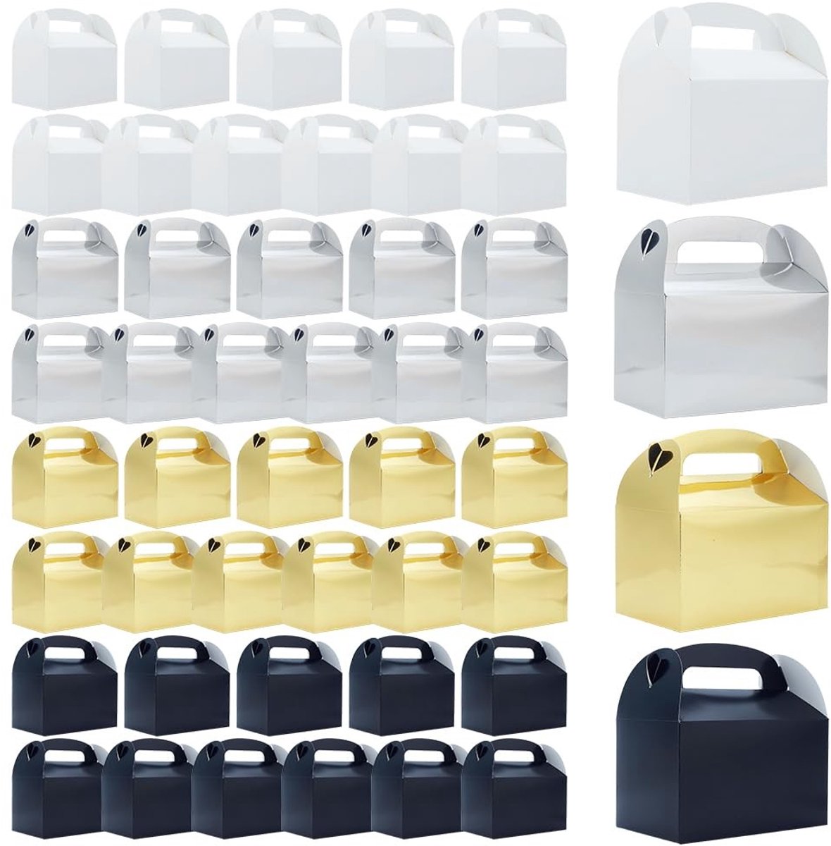 Omgoods - Set van 48 Papieren Draagtassen voor Geschenken