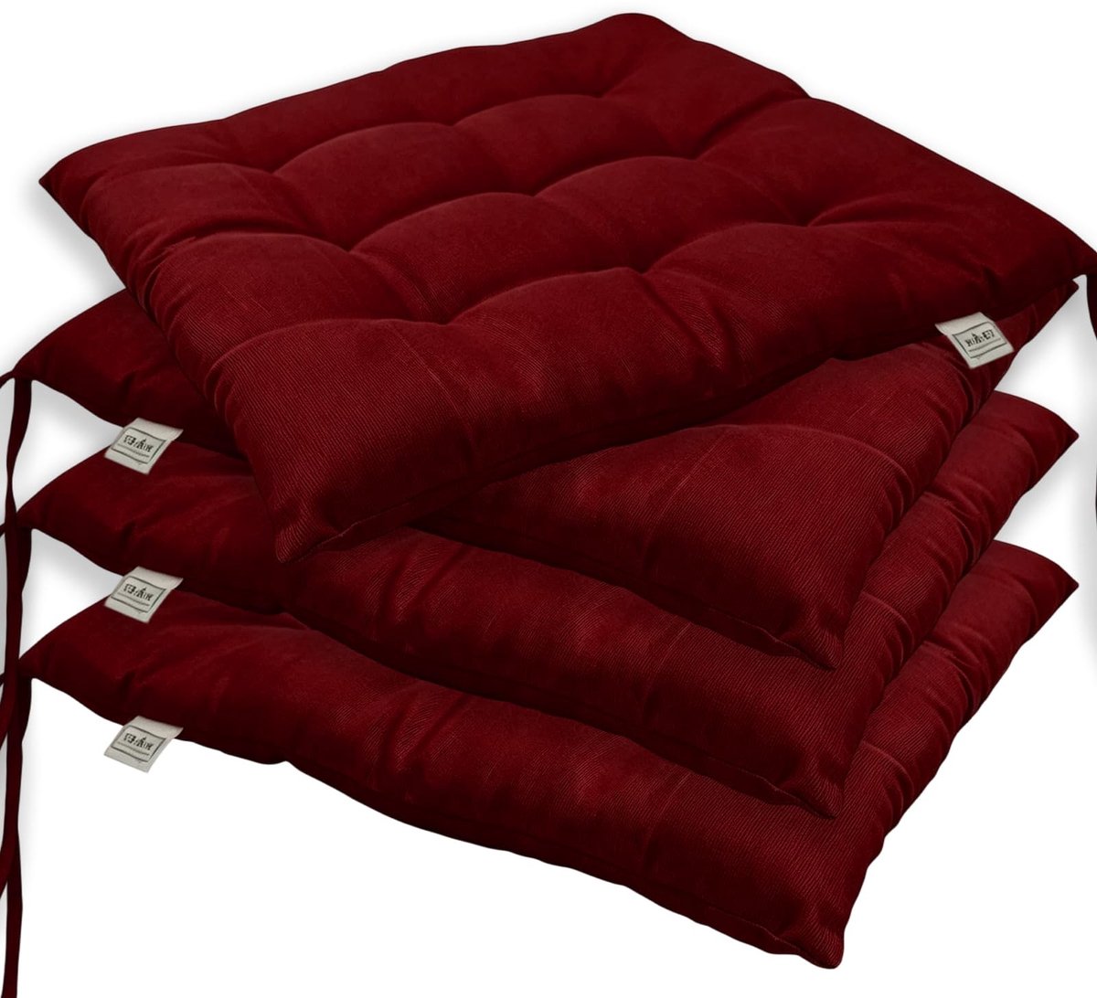 Omgoods - Set van 4 Wasbare Stoelkussens 40 x 40 cm voor Buiten