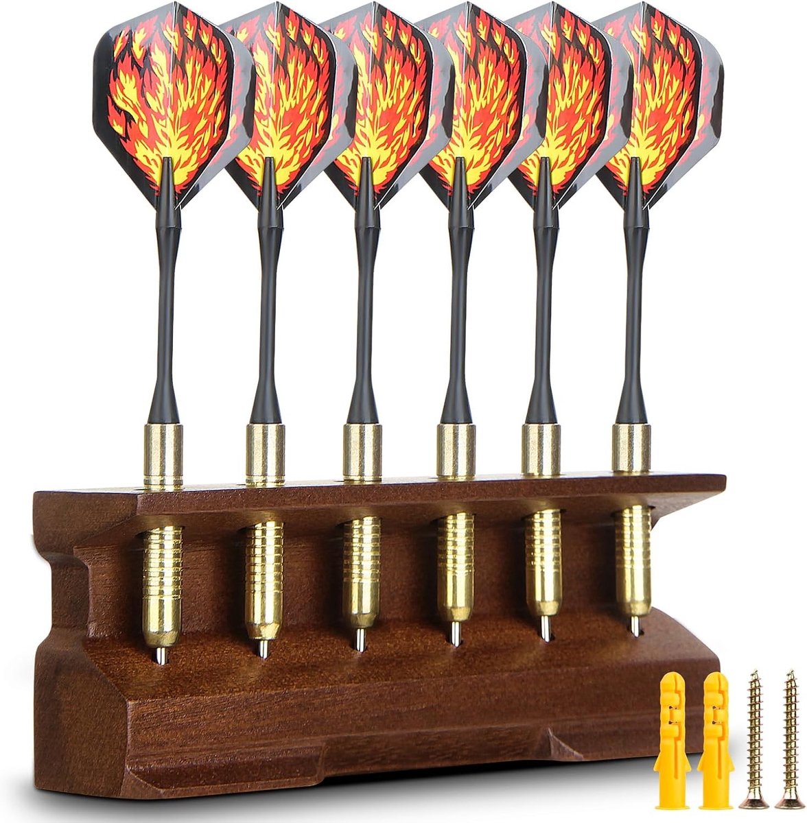 Darthouder en Wanddecoratie voor Darts - Houten Presentatierek voor Thuisgebruik en Organisatie van Dartspeelaccessoires