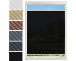 Plisségordijn - Vouwgordijn Gordijnstof - Privacy en Zonwering - Top Down Bottom Up - 68 x 220 cm - Zwart