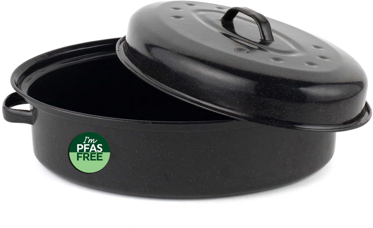 Salter 36cm Zelfbedruipende Braadslee met Deksel - Zwart