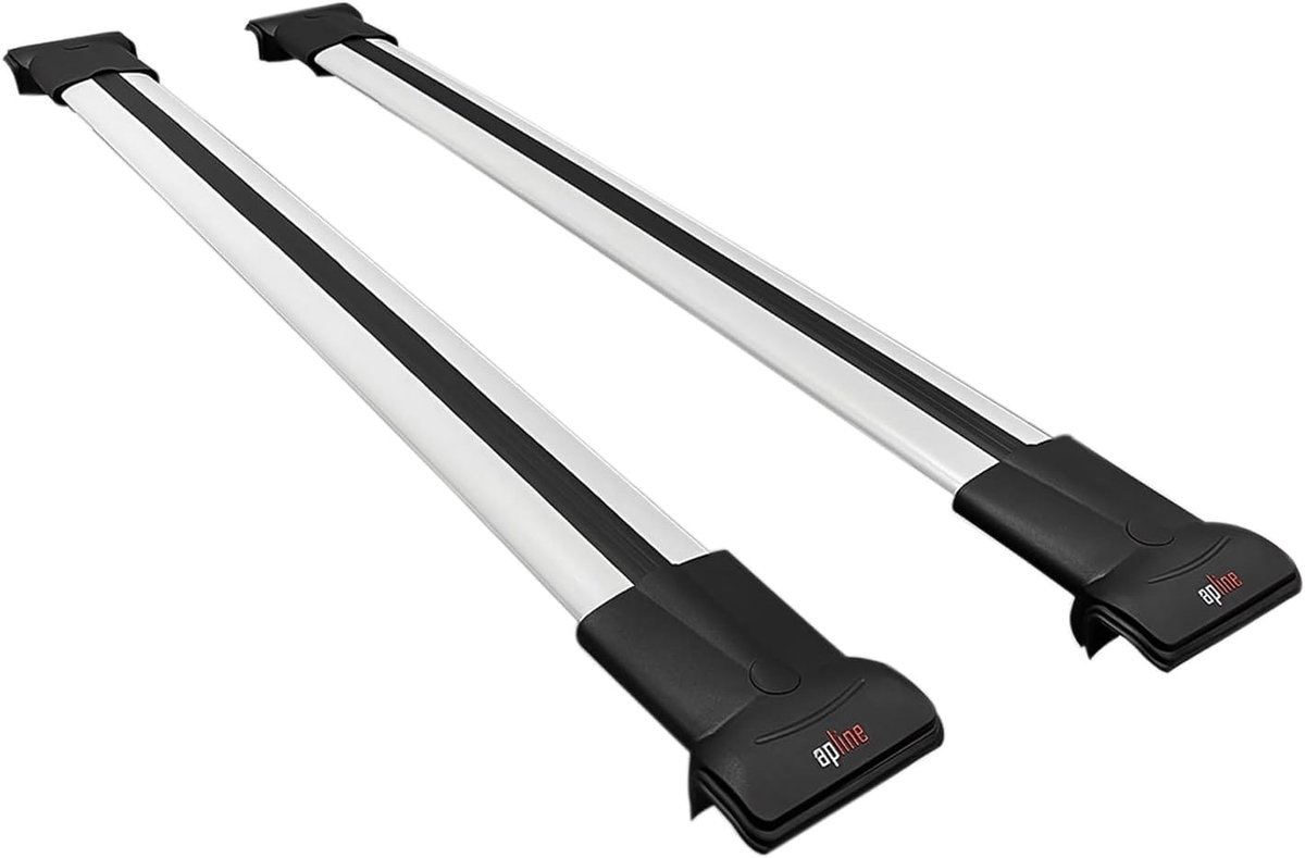 SnelShoppen - FLY Dakkoffers voor Kia Stonic 2018-2023 - Aluminium Dakkoffer Rail Bars - Grijs - Perfect voor Vakanties, Camping en Luggage Carrier