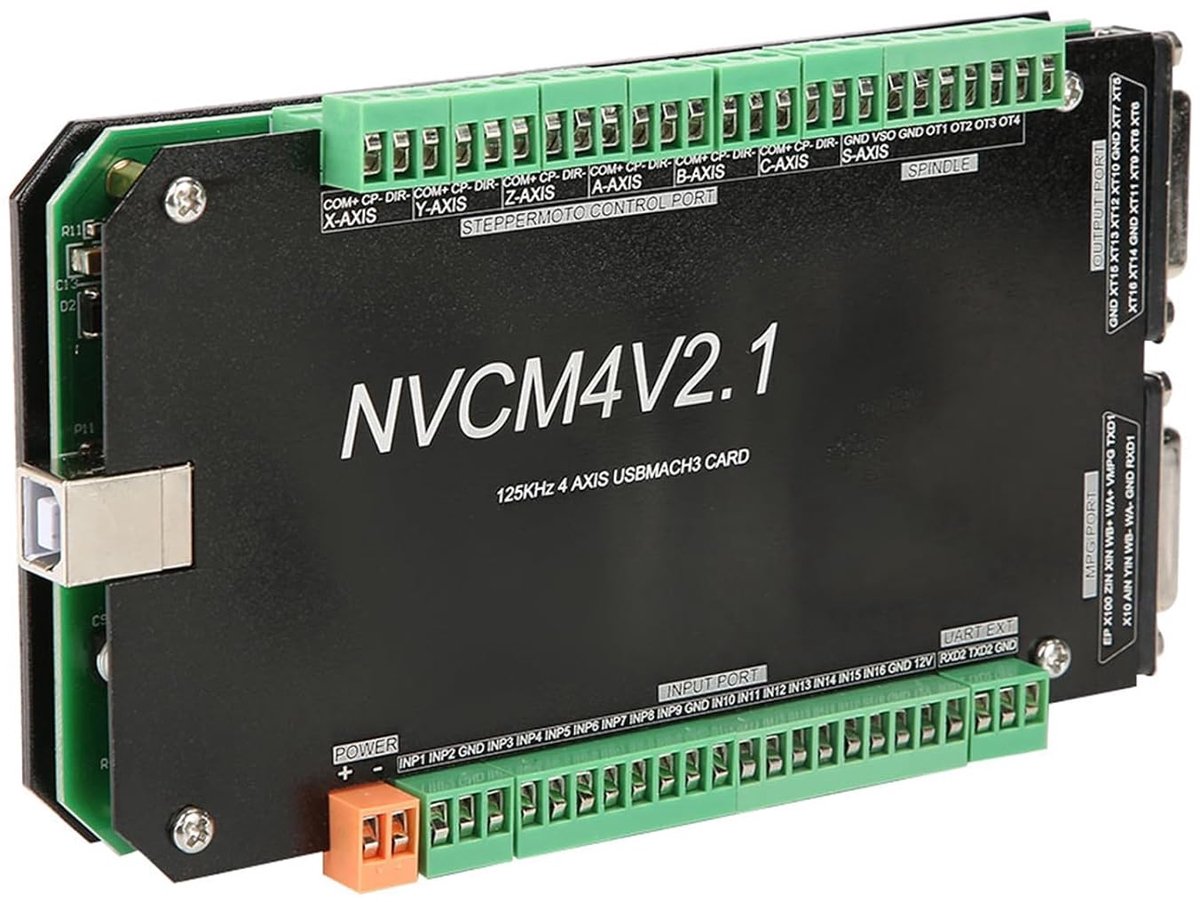 SnelShoppen - Motion Card NVCM 6-Assige CNC Controller USB Interface Kaart voor Stappenmotoren met 16 Programmeerbare Uitgangen