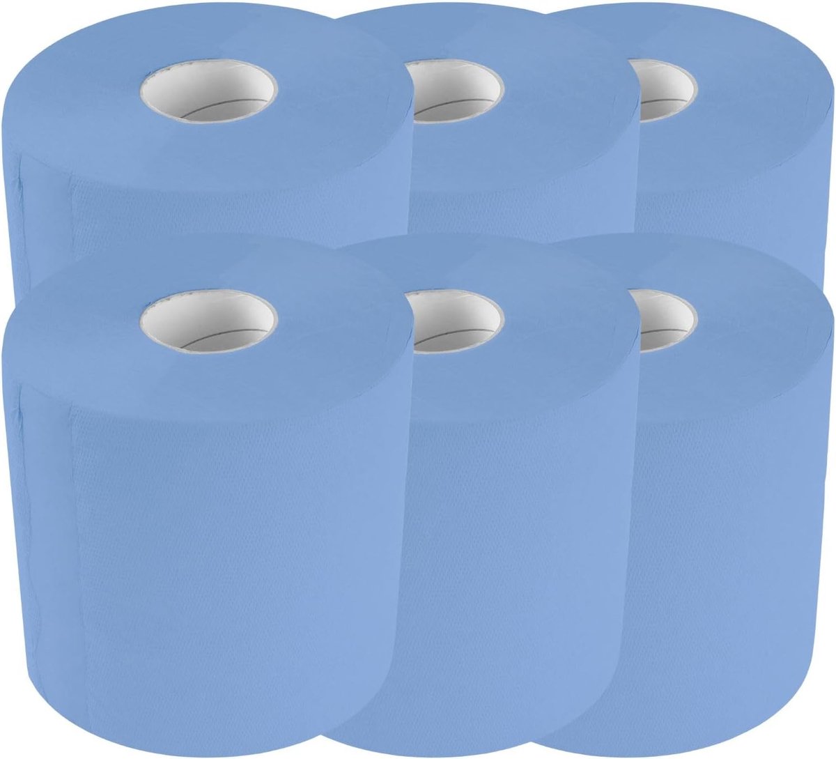 SnelShoppen - TECPO Papierrol, 3000 Vellen, 21 x 34 cm, 2-laags Perforatie, Gerecycled Voor Schoonmaakdoeken, Blauw, Absorberende Schoonmaakrol, Gesch