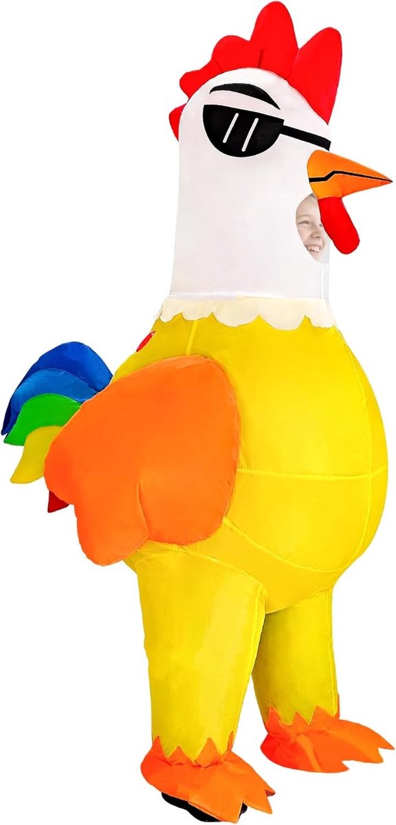Luchtig Kip Kostuum voor Volwassenen en Kinderen - Grappige Cosplay Outfit voor Feestjes en Evenementen
