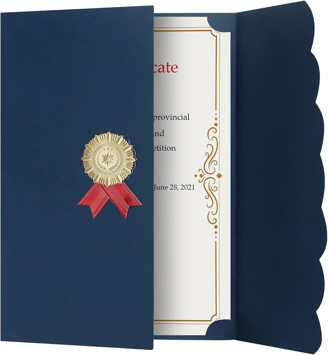 A4 certificaat houder diploma map verguld diplomamap diploma's diploma's afdekking certificaat Award certificaathoes uitnodigingskaart beschermhoes student afstuderen school (blauw)