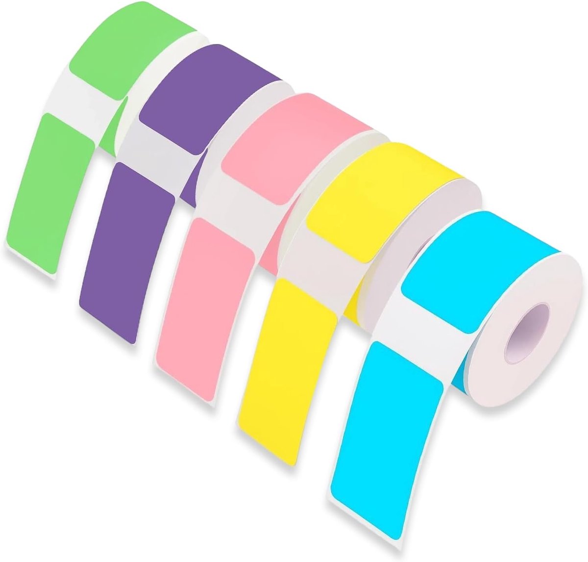 Thermal labels 12 x 40 mm - gekleurde label tape - zelfklevend en verwijderbaar - ideaal voor organiseren - ShopVlot