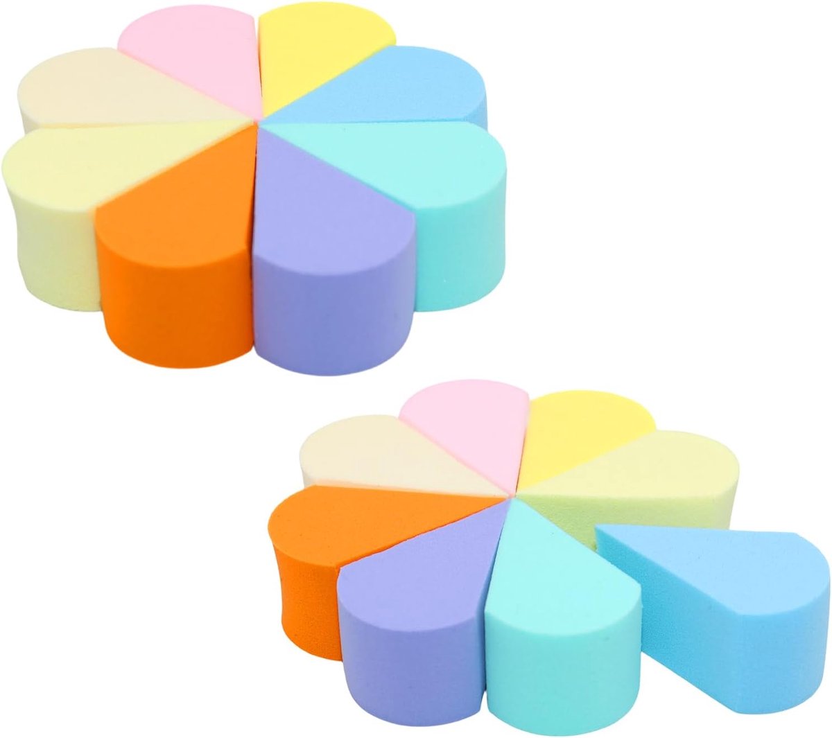 16pcs Makeup Sponge Facial Sponges Reusable Soft Petals Mini Mix Colour Foundation Sponge Makeup Sponges for - ShopVlot