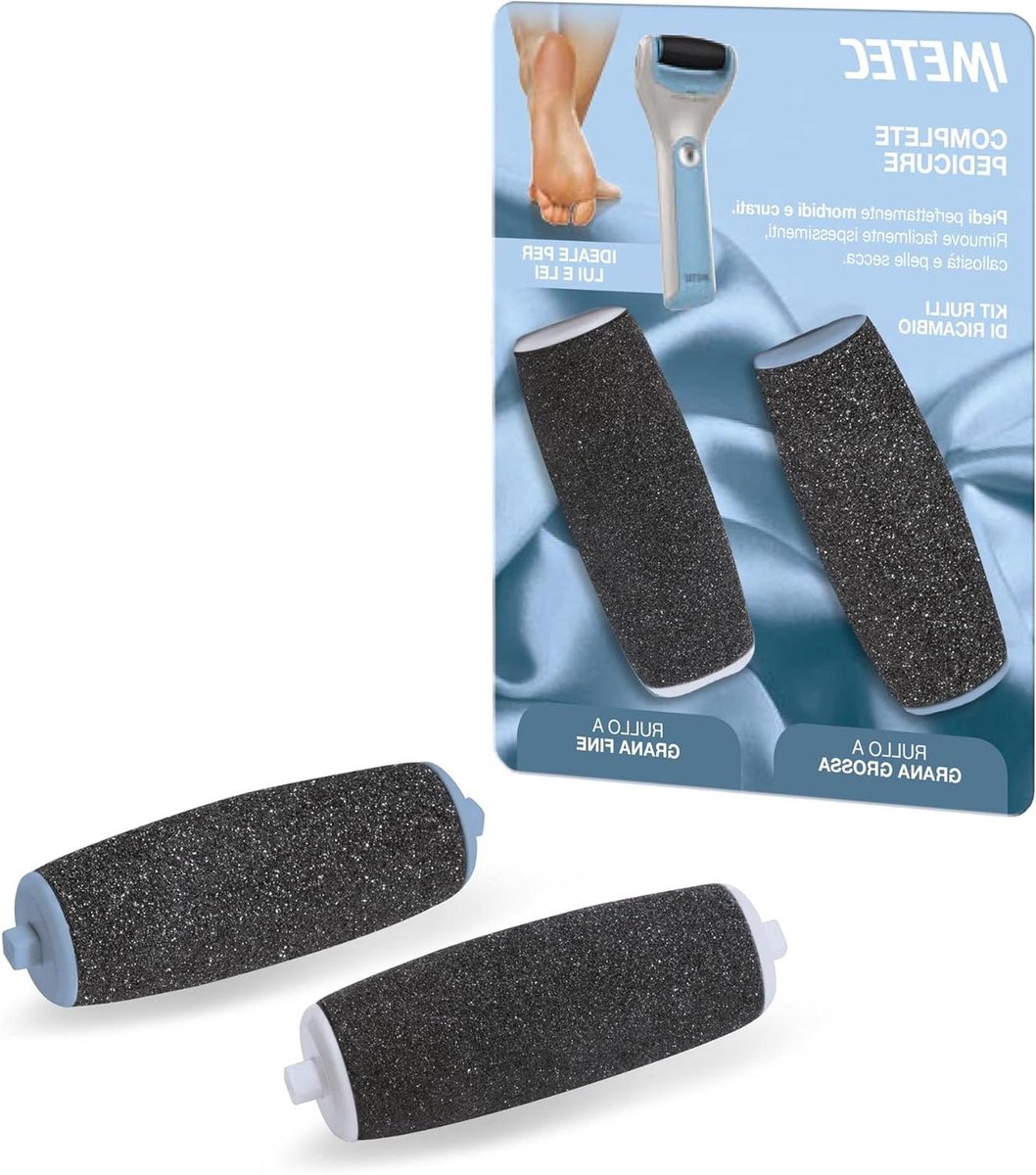 Reserve Opzetstukken Pedicure - Eeltverwijderaar Rollen - Voeten Verzorgen - Dubbele Korrel - 2 cm - Wit
