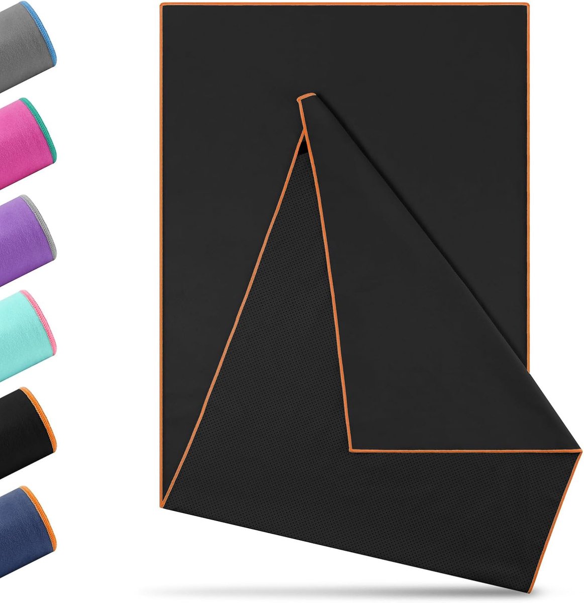SnelShoppen - Yoga Handdoek, Antislip, 185 x 65 cm, Microvezel Yoga Handdoek met Antislip Studs, Hygiënische Yoga Mat Traan voor Hot Yoga, Studio & Fi
