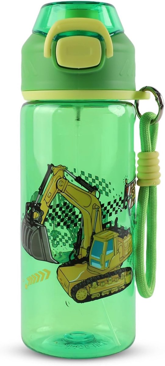 SnelShoppen - Drinkfles voor Kinderen 700 ml, Lekvrij, Duurzaam, Valbestendig, BPA-vrij - Ideaal voor School en Sport, Kleurrijke Motieven voor Jongen