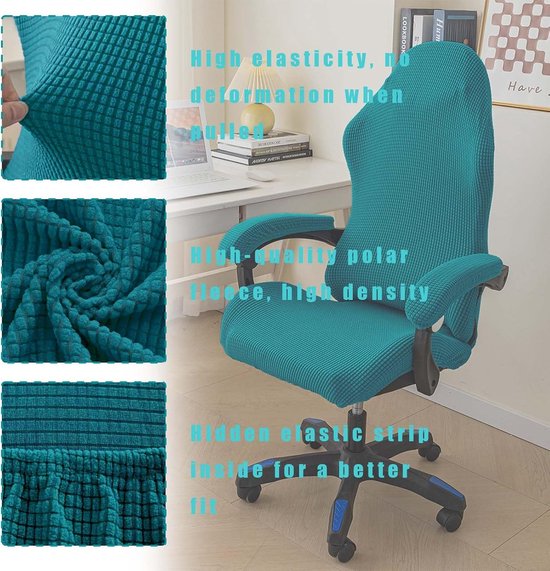Gaming Stoel Covers 4 Pack - Wasbaar - Donkergroen - Anti-slip met Rits - Bescherming en Comfort - ShopVlot — afbeelding 2