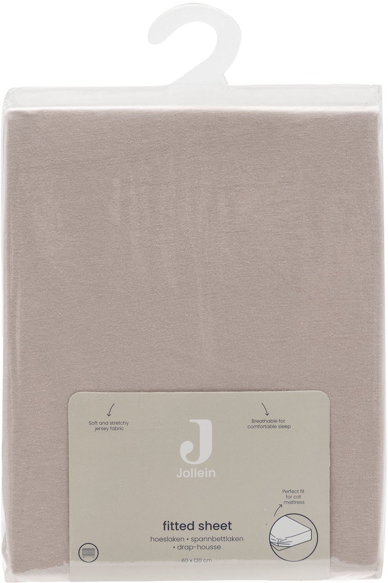 Jollein Hoeslaken Wieg - 40/50x80/90cm - Jersey - Silk Rose