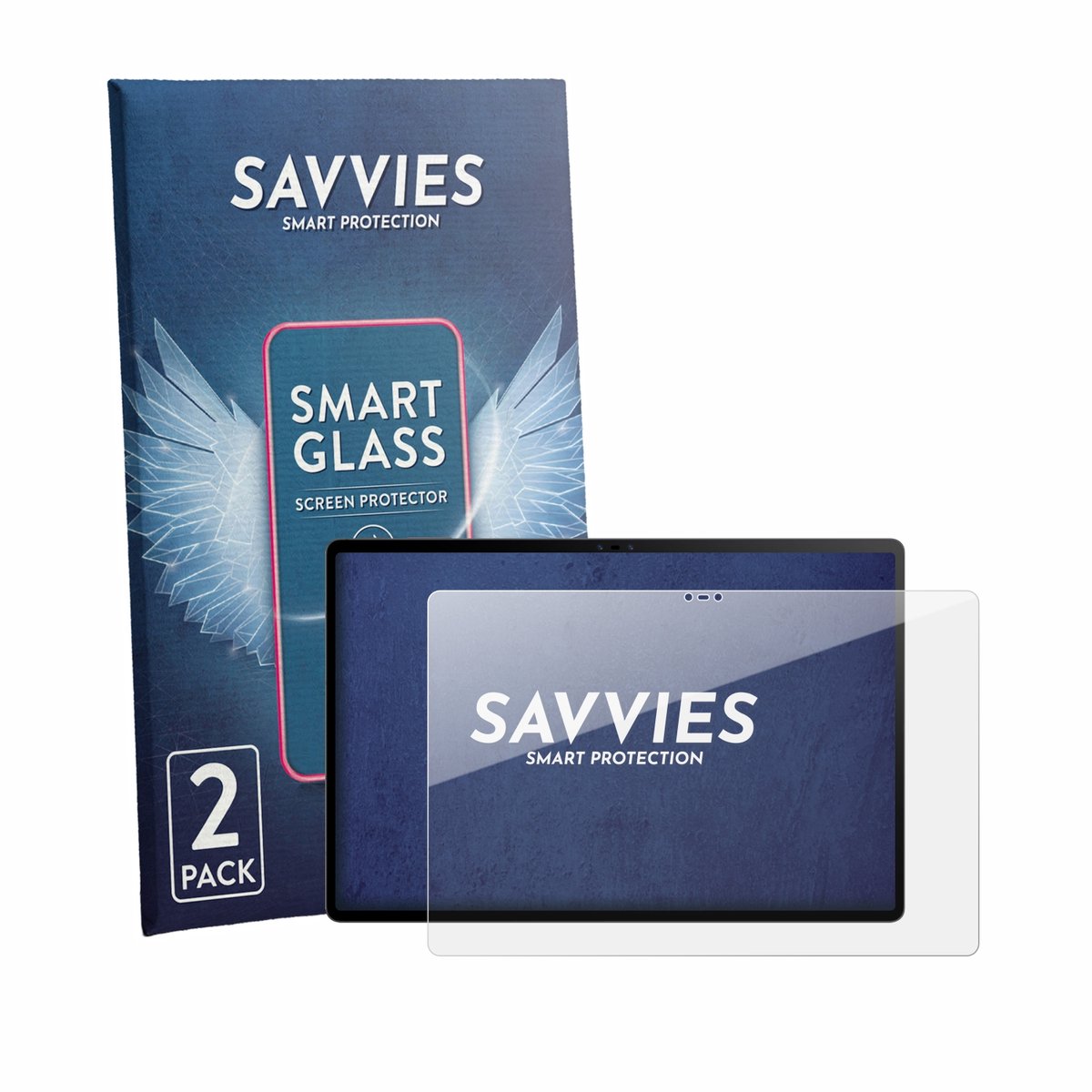 2 Stuks Savvies Screenprotector - geschikt voor Nubia Pad 3D 12.4" - beschermfolie glas transparant