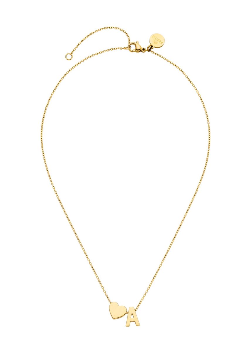 PURELEI Ketting Letter Heart A