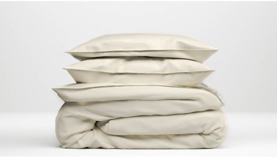 Zohome Dekbedovertrek Satinado - Effen Bedlinnen - 240x220 - Off-White - Dekbedhoes van 100% Katoen-Satijn van Merkloos — afbeelding 3