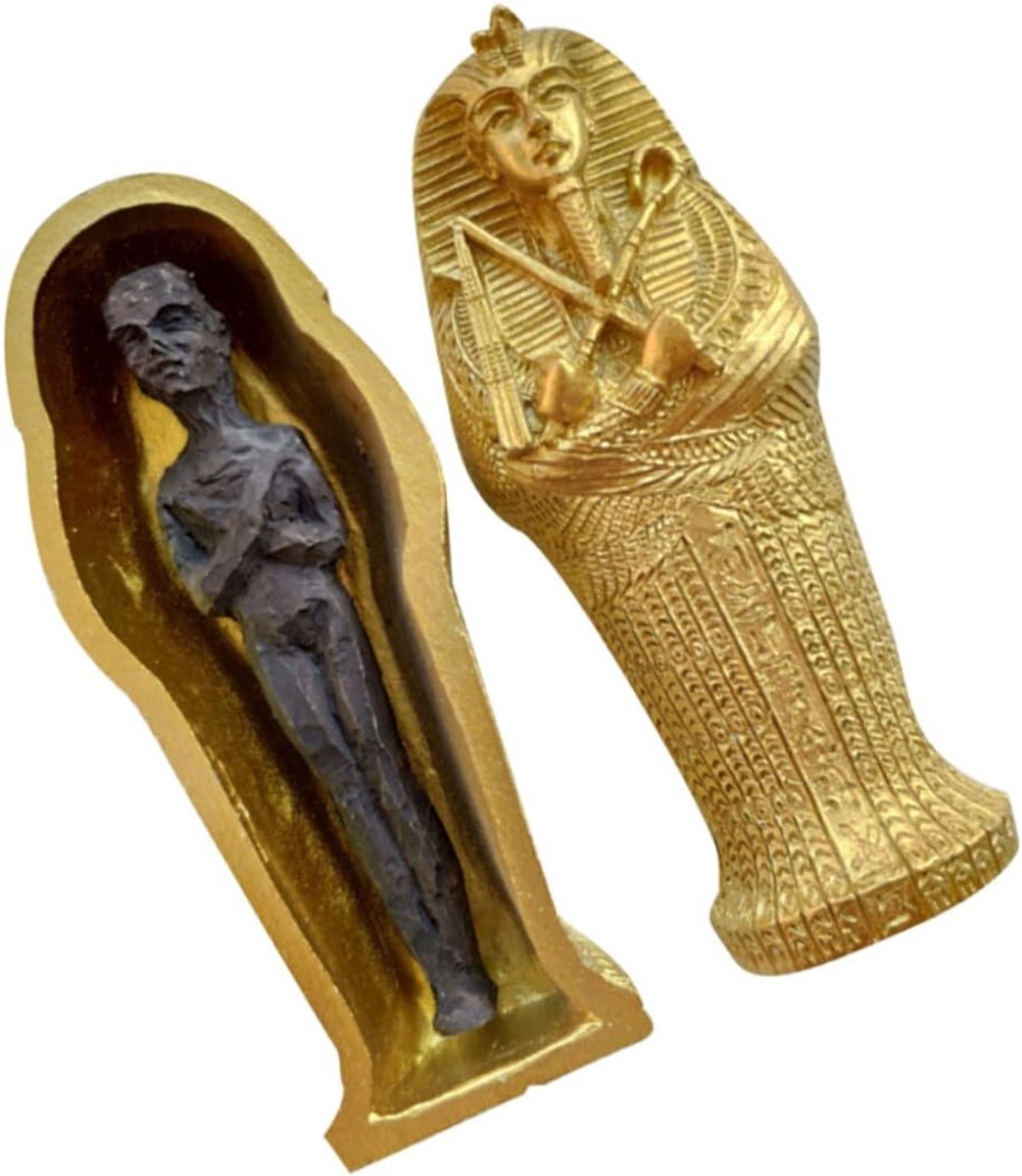 SnelShoppen - Egyptische Sieraden Accessoires Sarcofaag Mummie Decoratie Miniatuur Figuren voor Aquariums Halloween Feestdecoratie