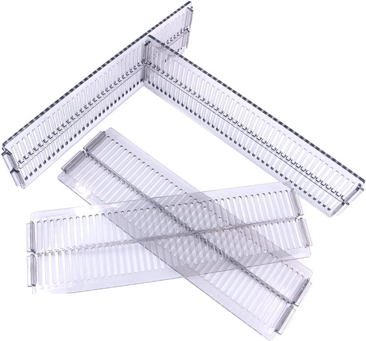 SnelShoppen - 2-delige ladescheiders, uitbreidbare lade-organizer voor sokken, ondergoed, make-up, ideaal voor keuken, slaapkamer, ladenkast, 27,5-51