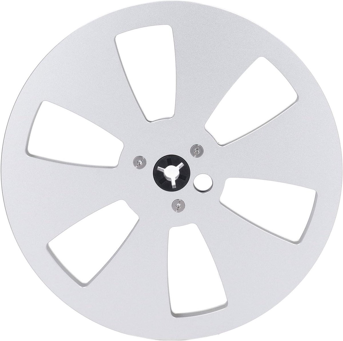 Lege Haspel Tape - Opname Haspel Lege Spoel - Bandrecorder Reparatie - Aluminium NAB Flens - 7 inch Diameter - Zilver