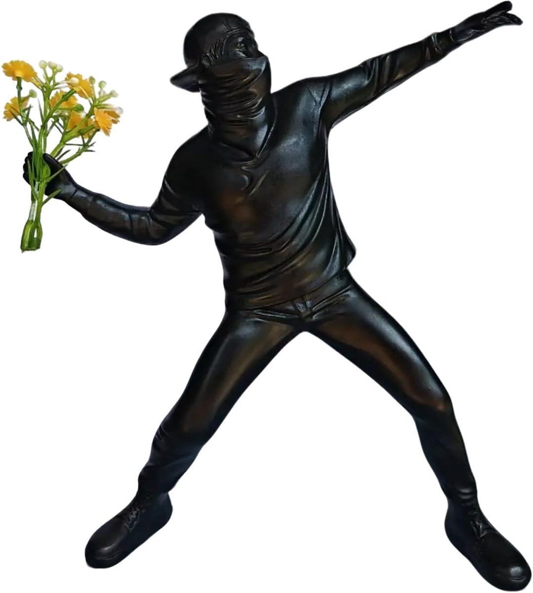 Banksy Figure Sculpture, Decorative Figures, Flower Boy Statue, Decoration Living Room, Abstract Sculpture, Home Store - ShopVlot