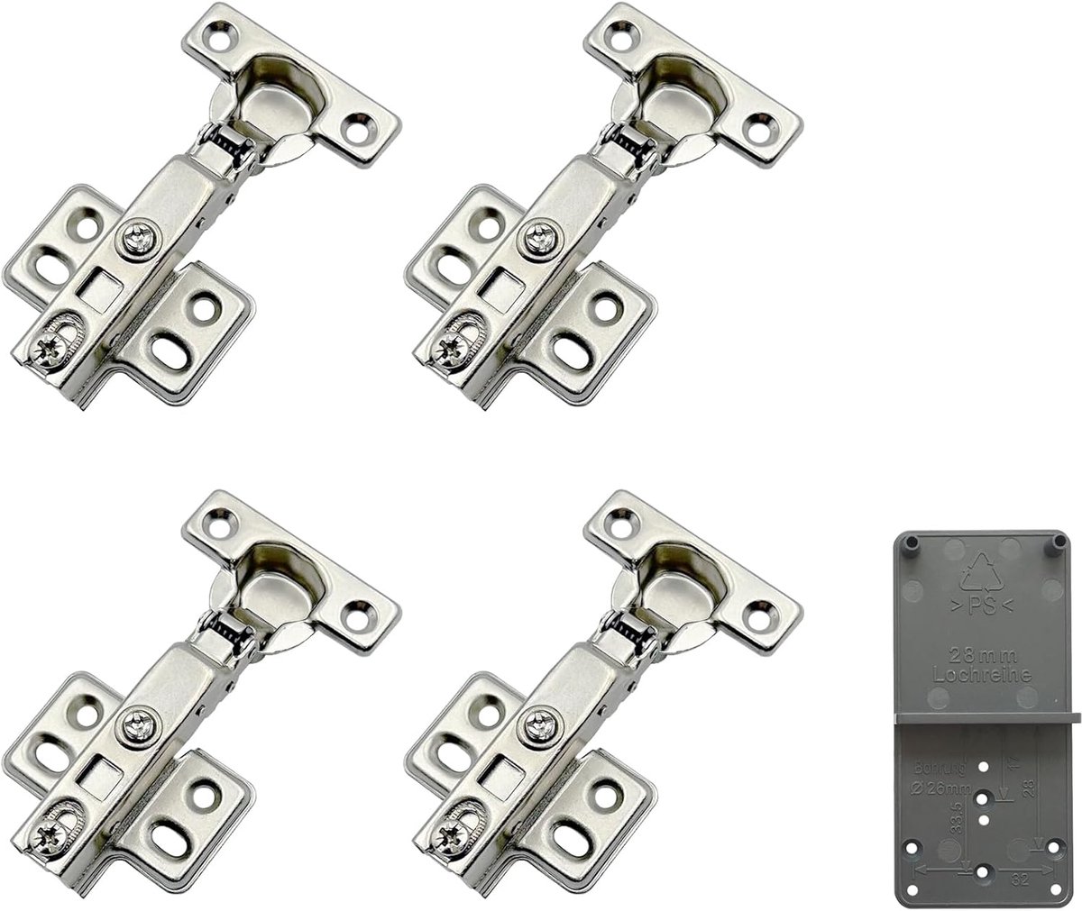 Scharnieren 90° 26mm - Soft Close - Hydraulische demping - Voor keuken- en kastdeuren - ShopVlot