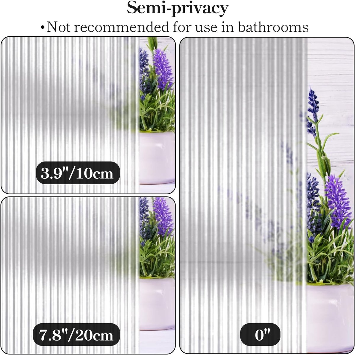 SnelShoppen - Privacyfolie Raam Wicker Frosted Glasfilm, UV-Beschermende Verwijderbare Raamfolie voor Thuis, Statisk Raamstickers voor Badkamer, 17,5x