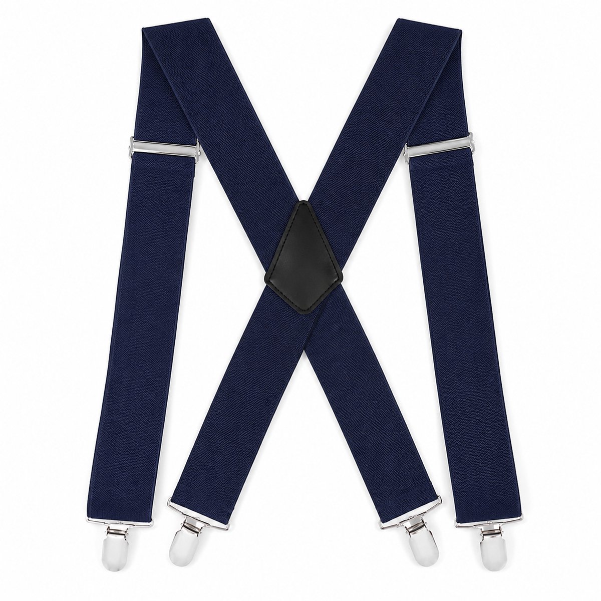 BZNDR® Bretels -Bretels Heren Volwassenen - Bretels Dames - Stijlvol & comfortabel - blauw - 4 clips