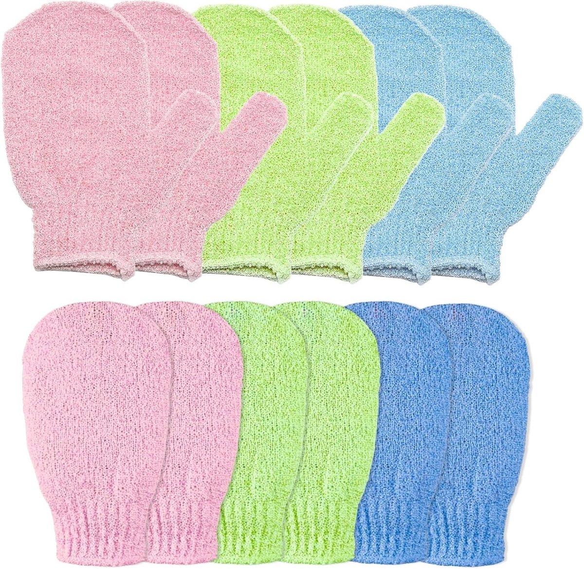 Exfoliërende Handschoenen - Polyester - Dubbel Ontwerp - Zachte Peeling - Voor Dames en Heren