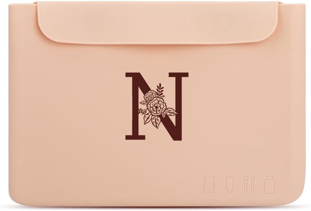 SnelShoppen - Silica Gel Cosmetic Bag, A-Z Make-up Tas, Make-up Organizer, Gepersonaliseerde Make-up Tas, Verjaardagscadeaus voor Vrouwen, Makkelijk m