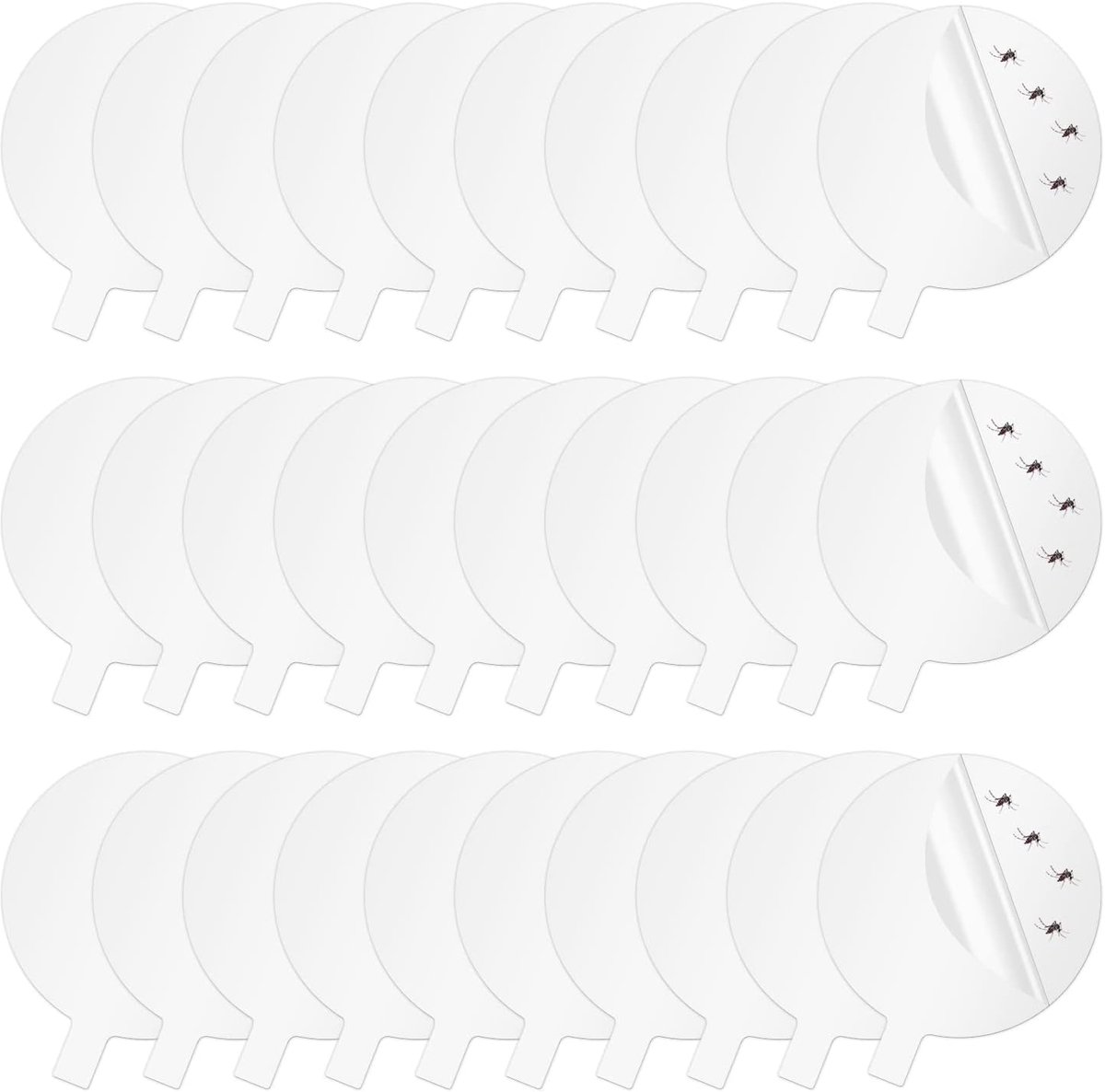 Vliegenval Kleverige Pads 30 Stuks | Ronde Hervulbare Lijm Boards | Fly Trap Lijmplaten | Fly Catcher Vullingen | Vliegenvallen voor Binnen