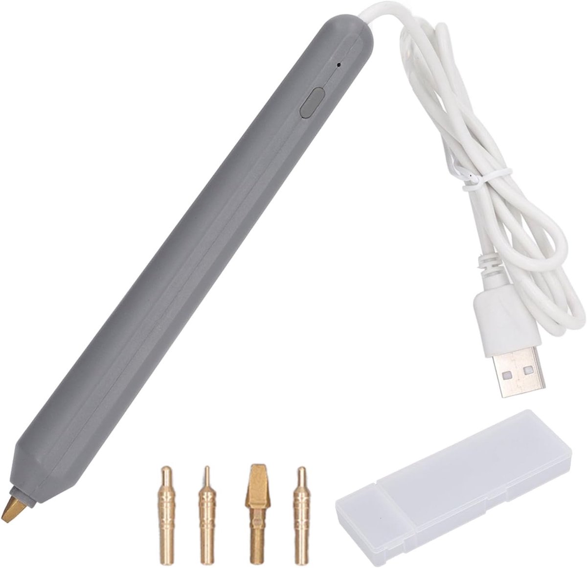SnelShoppen - USB Folie Pen met Ultrafijne Punt en 4 Verhittingselementen voor DIY Knutselprojecten en Embossen op Papier, Hout, Plastic, Foto's