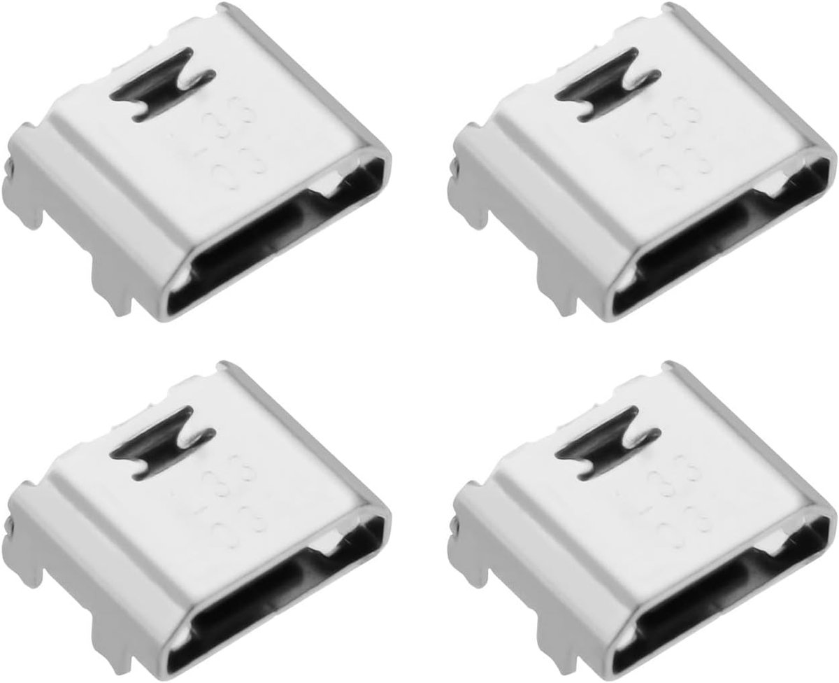 Micro USB oplaadpoort connector - 4 stuks - vervangingsonderdelen - hoge temperatuur weerstand - ShopVlot