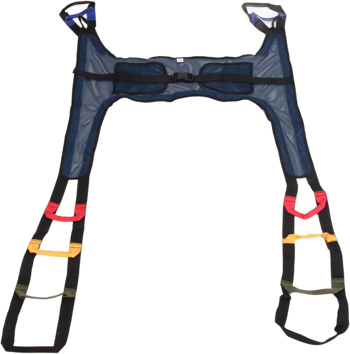 SnelShoppen - Grote Toilettas Sling voor Patiënten, H-vormige Steun Sling, Gevoerde Nylon, Donkerblauw, Ideaal voor Revalidatie en Overdracht