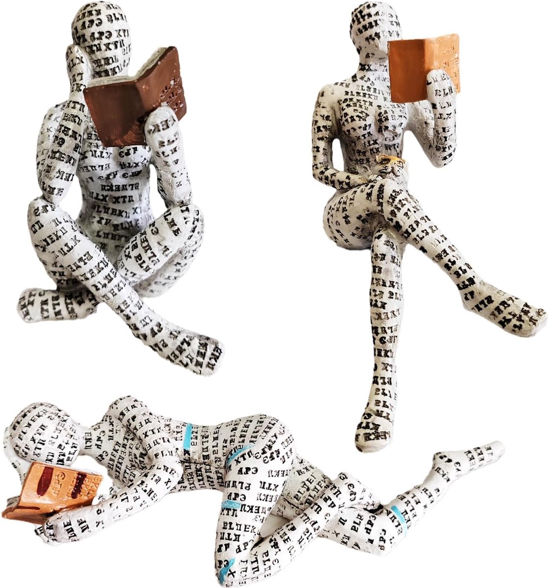 SnelShoppen - Sculpturen, Decoratieve Figuren, Leesende Beeld Statue, Woonkamer Decoratie, Abstracte Sculptuur, Modern Ornament voor Thuis en Woonkame