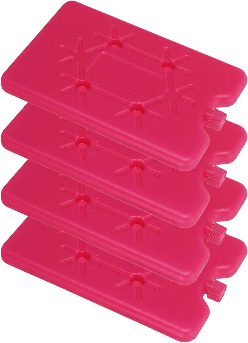 Herbruikbare Ijsblokken - Koelaccu Slanke - Lunchbox Koelen - Niet Giftig Veilig - 16.20X10.80X1.30CM - Rooskleurig