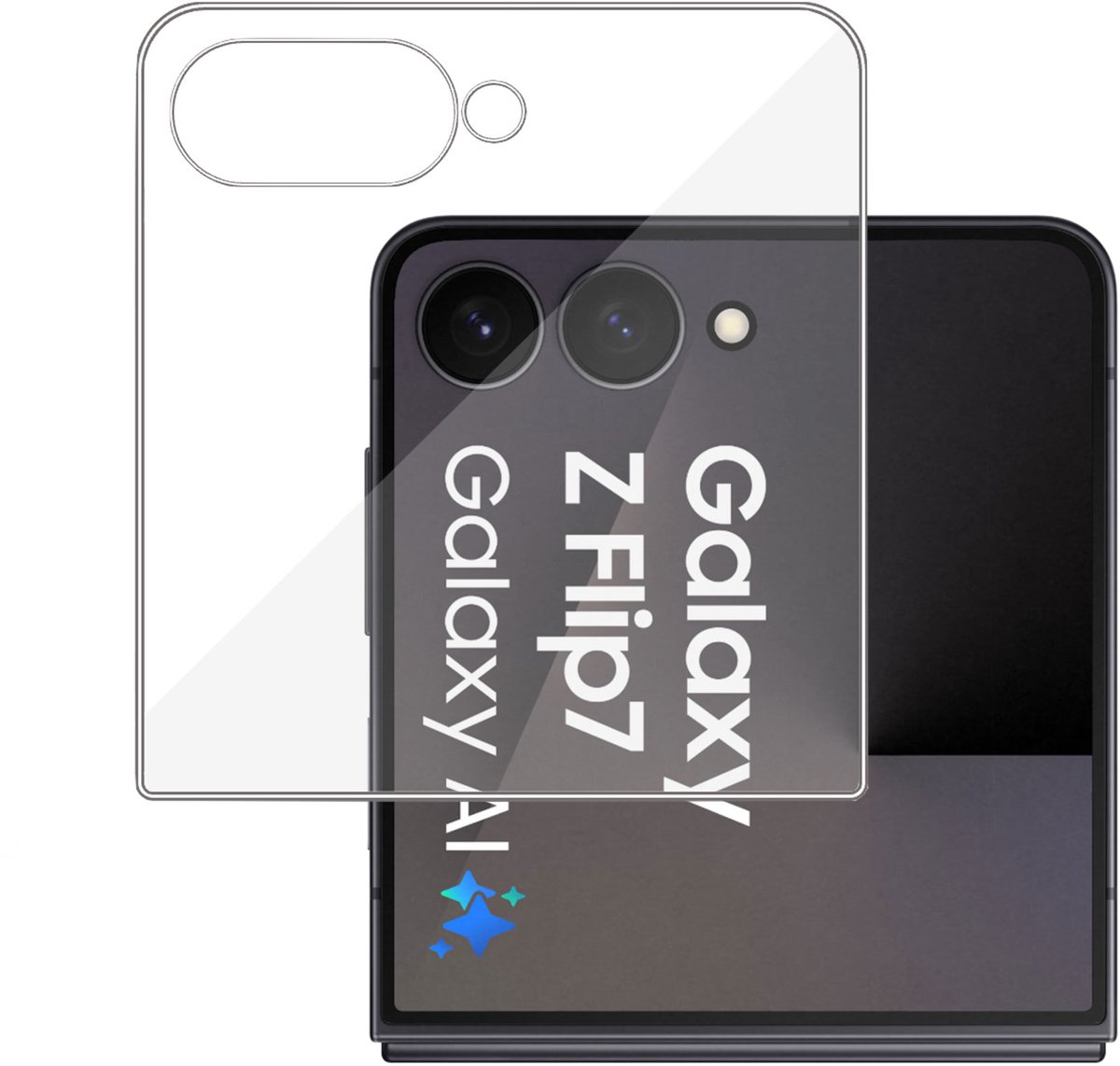 Screenprotector geschikt voor Samsung Galaxy Z Flip 8 / Flip 7 - Volledige Dekking - Gehard Glas geschikt voor Samsung Galaxy Z Flip 8 / Flip 7