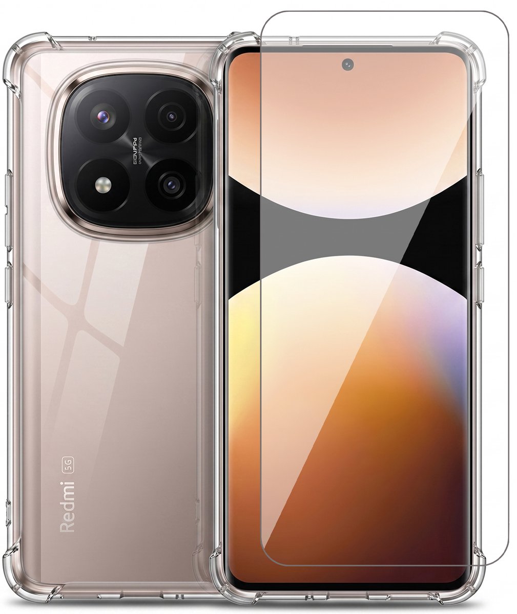 Hoesje geschikt voor Xiaomi 15 5G – CrystalClear Back Cover – Schokbestendig – Met Screenprotector Glas