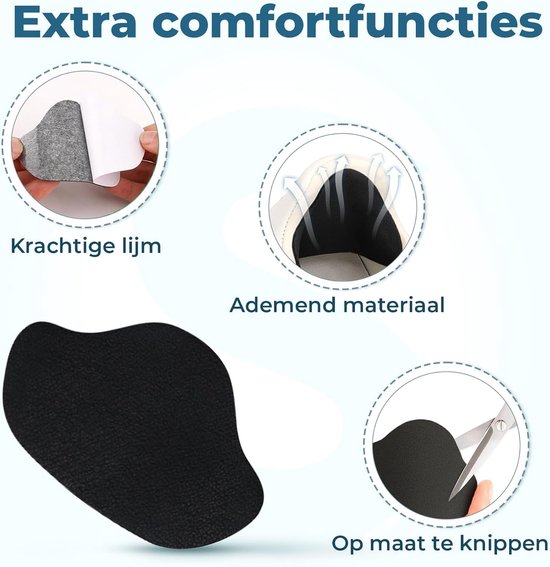 Hiel Reparatie Set - Zolen Schoen - Schoenen Herstellen - Zelfklevend Ontwerp - 4 Stuks - Zwart — afbeelding 5