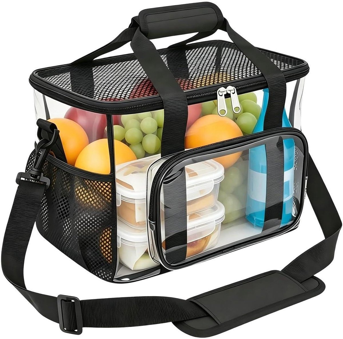 Transparante Lunchtas - Doorzichtige Tas - Veiligheid Controleren - Waterdicht PVC Materiaal - 30.5 x 22.9 x 22.9 cm - Transparant