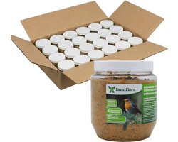 Famiflora pindakaas voor tuinvogels met zonnebloempitten - 24 x 350 gr - Vogelpindakaas - Met zonnebloempitten voor extra aantrekkingskracht en voedingswaarde