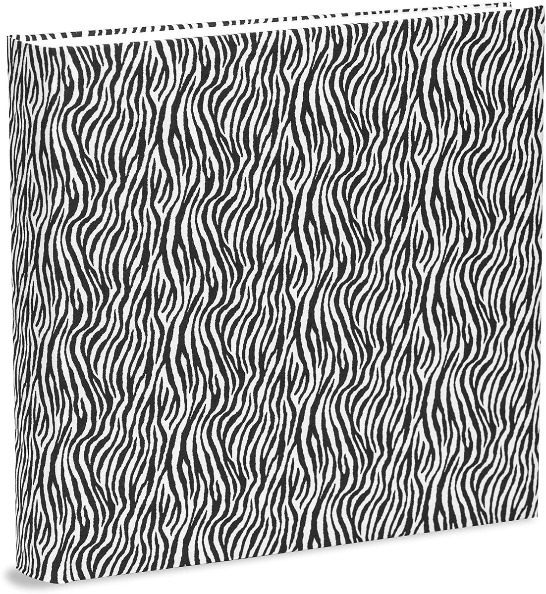 Omgoods - Fotoalbum van Stof met Zebra Motief, 31 x 31 cm