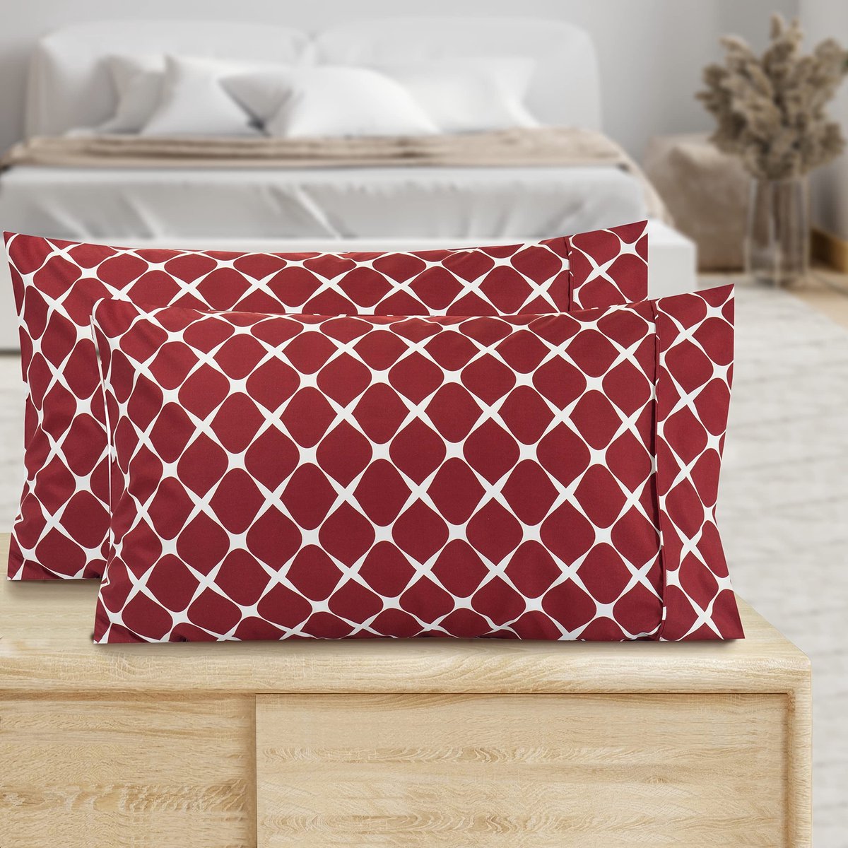 Omgoods - Set van 2 Elegante Kussenslopen van 1500 Draadcount