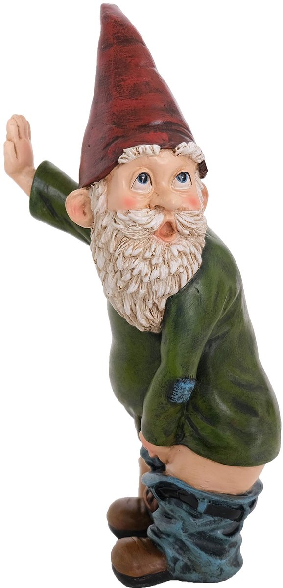 Omgoods - Tuinbeeld Gnoom Willy 26 cm voor Binnen en Buiten