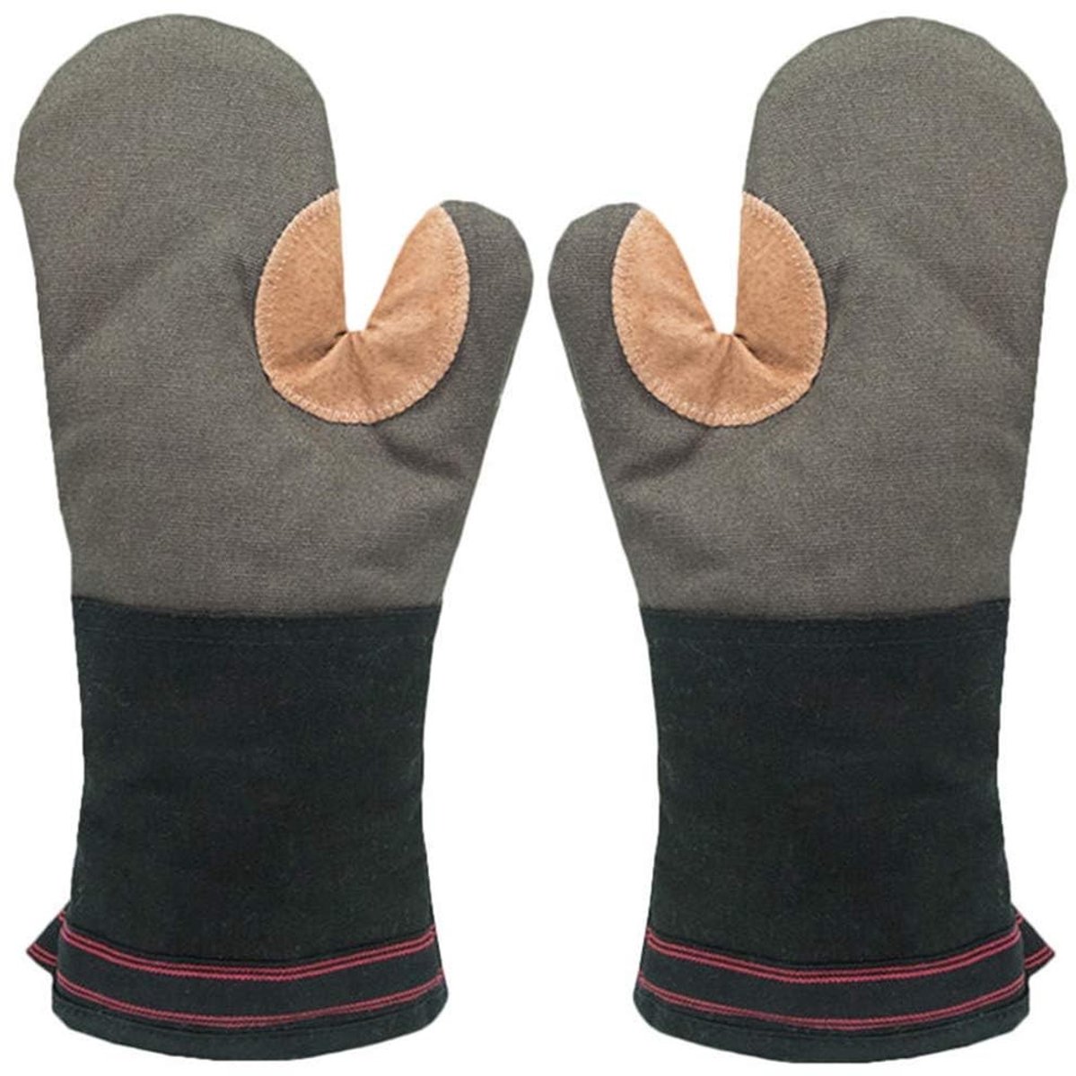 Omgoods - Professionele Ovenwanten van Leder en Polyester, Set van 2