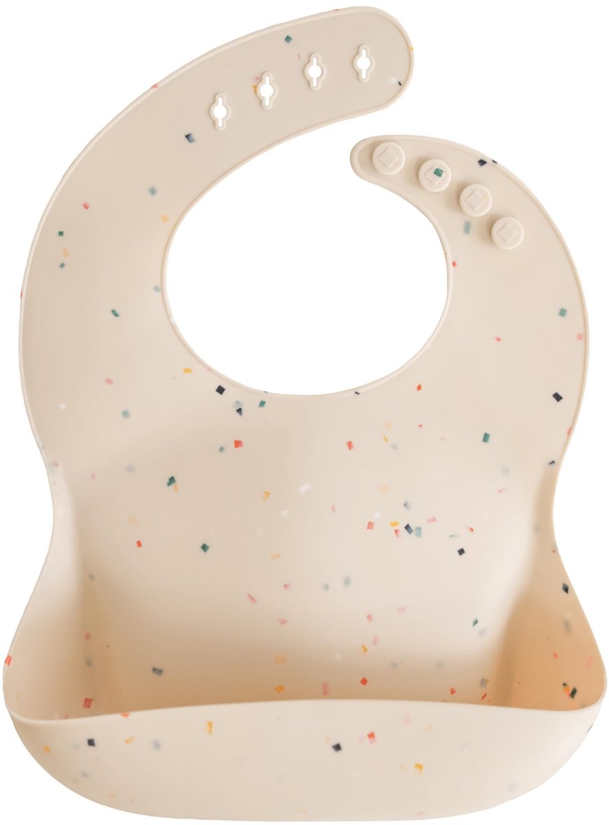 Omgoods - Silicone Kinderslab met Verstelbare Pasvorm en Diepe Vo pockets