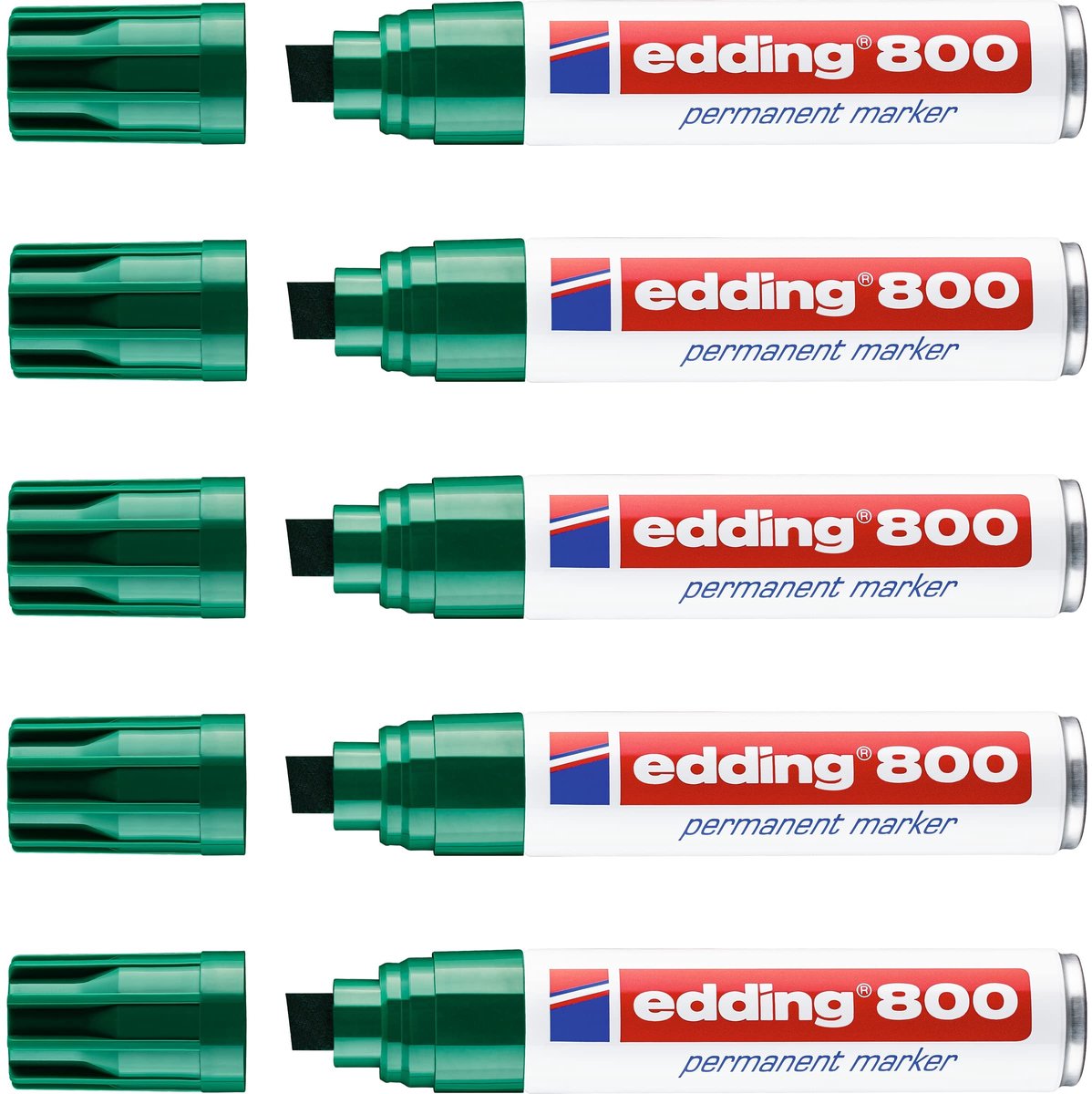 Omgoods - Permanente Marker Set van 5 in Groen met Chisel Tip