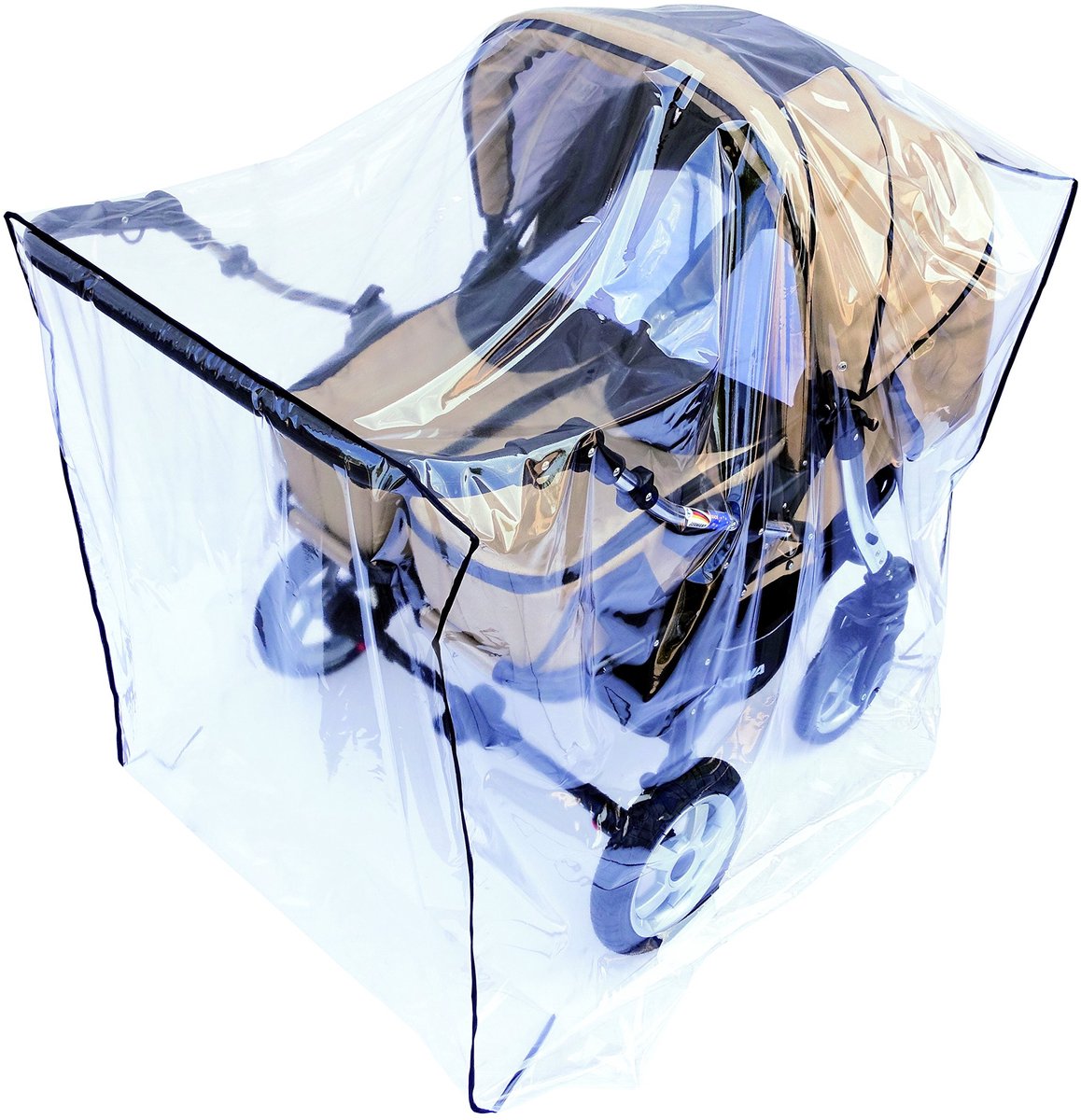 Omgoods - Stofhoes voor Dubbele Kinderwagen, Transparant