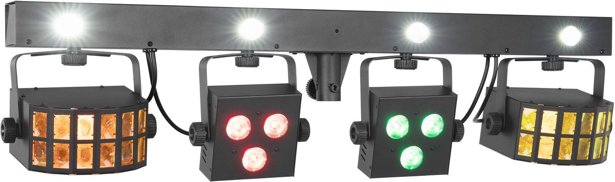 BeamZ SHOWBAR FREE2 - Complete lichtshow met 2 Derby’s en LED parren - Met draagtas - RGBW