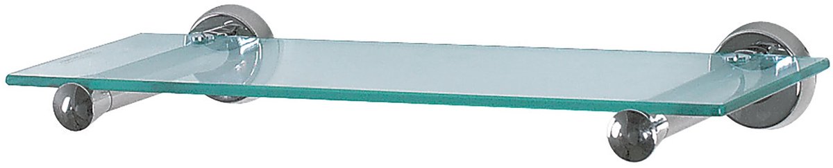 Omgoods - Wandplank van Glas en RVS voor Badkamer 40 cm