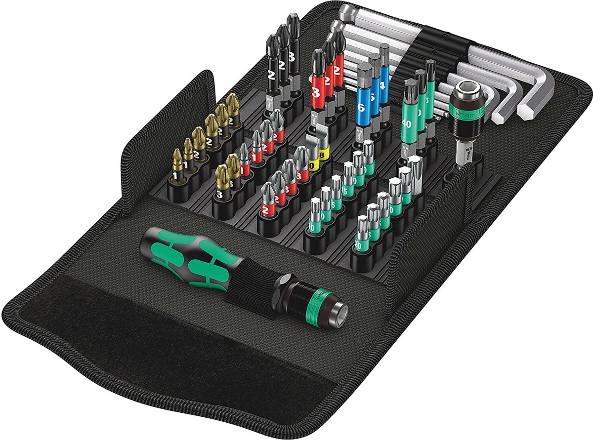 Omgoods - Kraftform Compact 100 Gereedschapsset - 52-delig in Textielbox